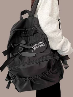 Рюкзак черный с бантиками для школы ЭСТЕТИК ШОП 209003784 купить за 1 763 ₽ в интернет-магазине Wildberries