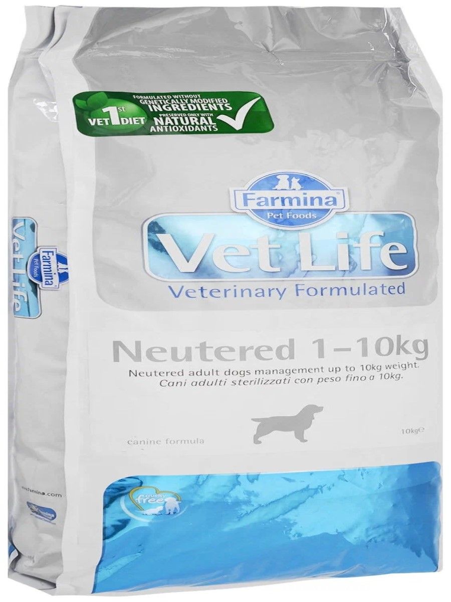 Корм vet life neutered для собак