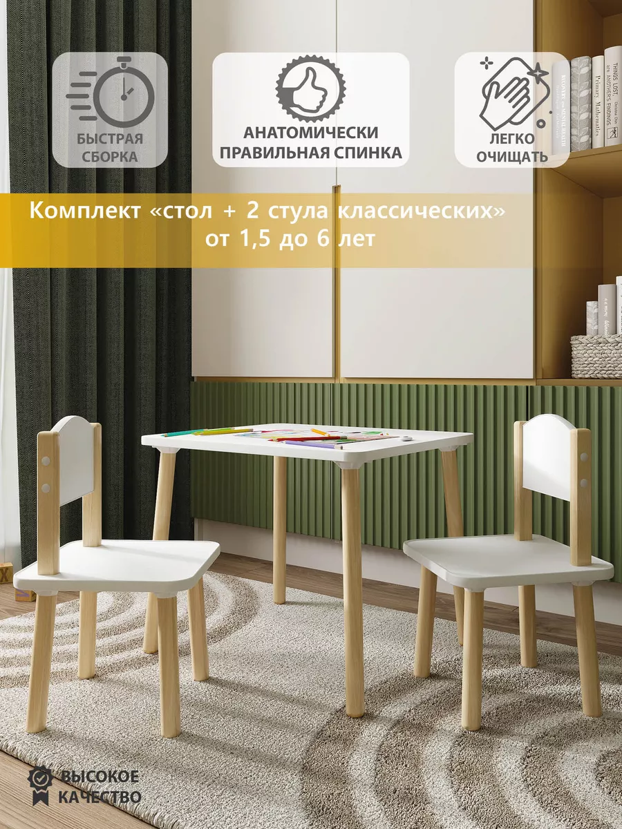 Комплект детский стол и стул "Классический"