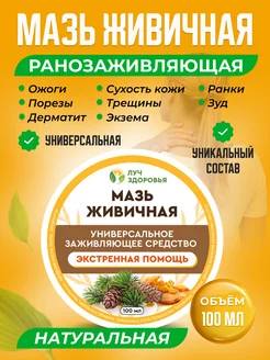 Мазь Живичная ранозаживляющая Луч здоровья 209092197 купить за 447 ₽ в интернет-магазине Wildberries