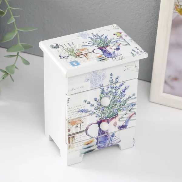 Шкатулка «Кувшин с лавандой» 6,5х9х12 см