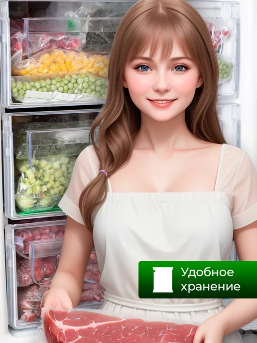 Пакеты для вакууматора гладкие набор 100 шт 20*30, 20x25, фото 8
