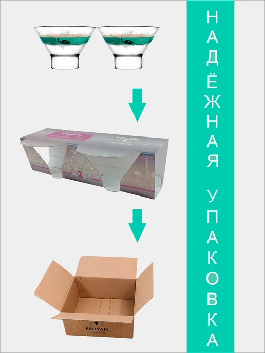 PROMSIZ Подарочный набор креманок Ирбис 270мл.2шт, 270 мл, фото 6