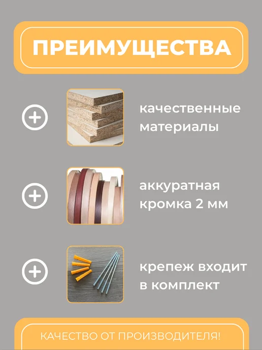 Мебель LOFIS Полка настенная со скрытым монтажом 80х20 см 2 шт, 80x20 см, 2 шт, фото 3