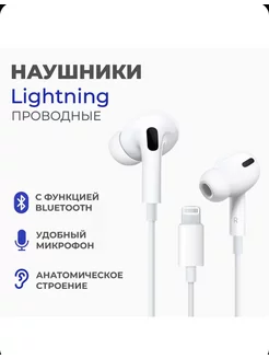 Наушники проводные вакуумные Lightning для iPhone Bluetooth 209204540 купить за 167 ₽ в интернет-магазине Wildberries