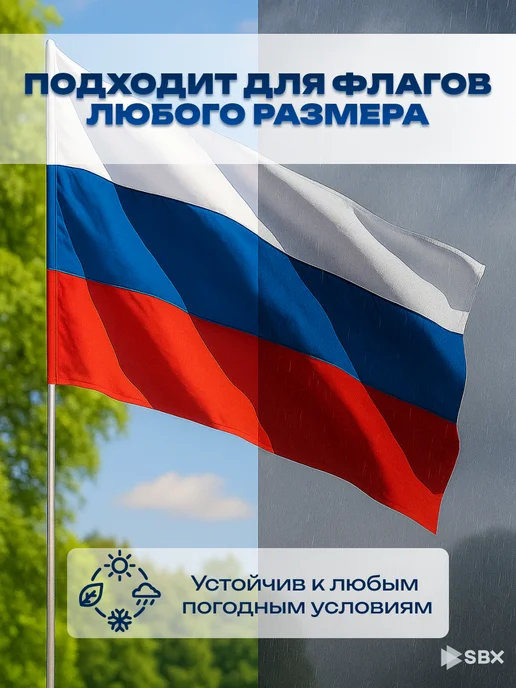 SBX Флагшток телескопический для флага уличный 2 м, вариант, фото 6