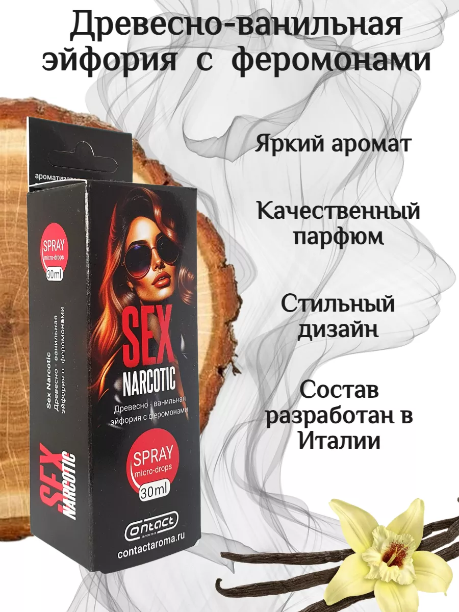 Ароматизатор Картон Спрей SEX наркотик черный Contact Aroma купить  