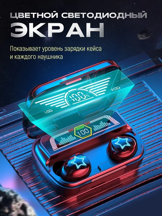 SIDHOME Наушники беспроводные с шумоподавлением и повербанком, черный, фото 3