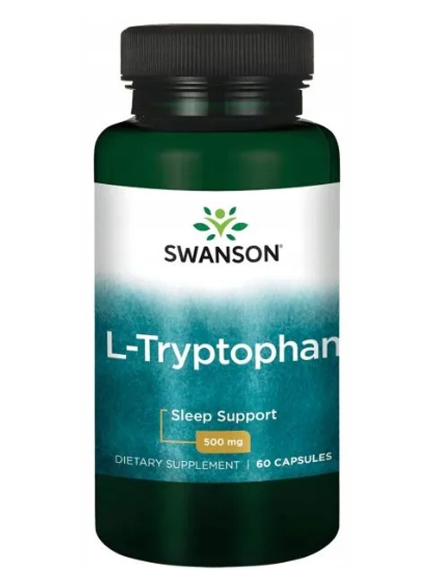 L триптофан капсулы. Swanson l-Tryptophan 500 MG, 60 caps. Триптофан. Витамины с триптофаном. L-Tryptophan 500 MG supports Relaxation*.