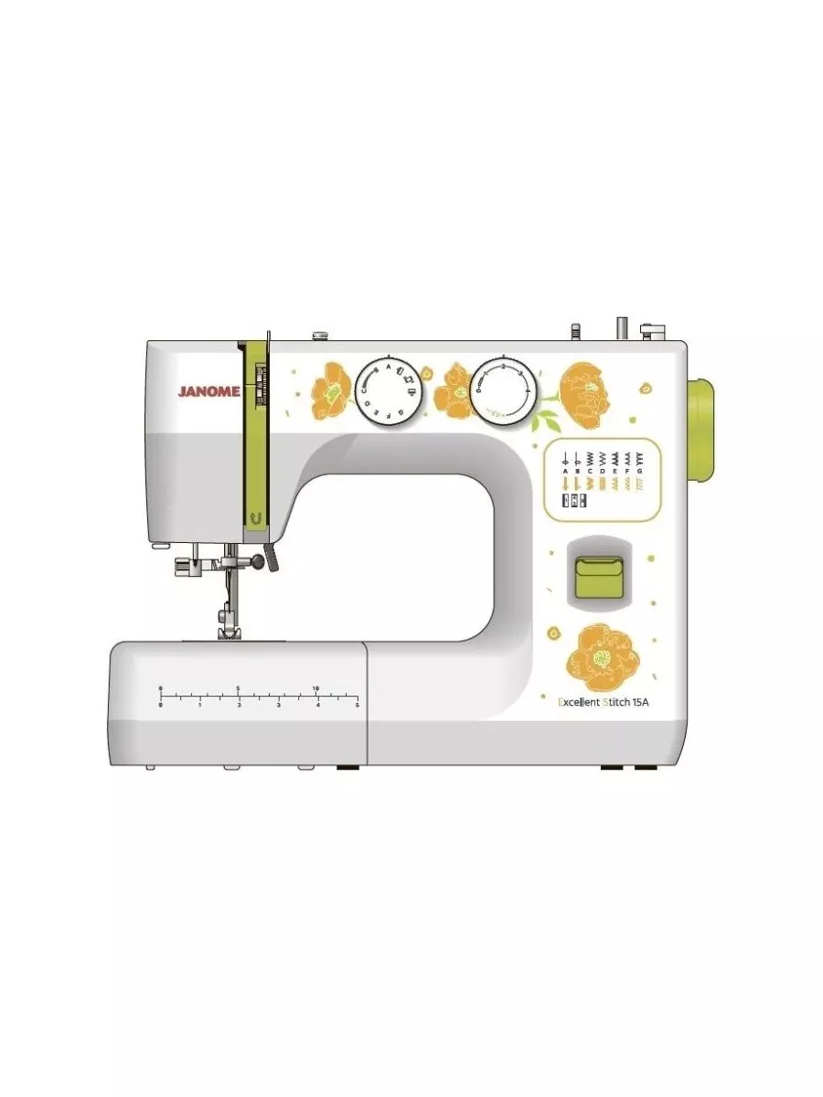 Швейная машина Janome Excellent Stitch 15A белый Janome 209234943 купить за  13 260 ₽ в интернет-магазине Wildberries