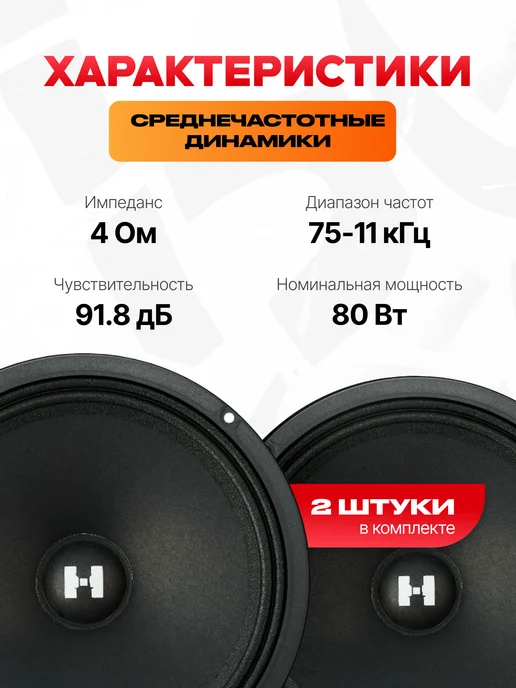DEAF BONCE Колонки в машину 20 см Alphard Hannibal HM-8E, вариант, фото 5