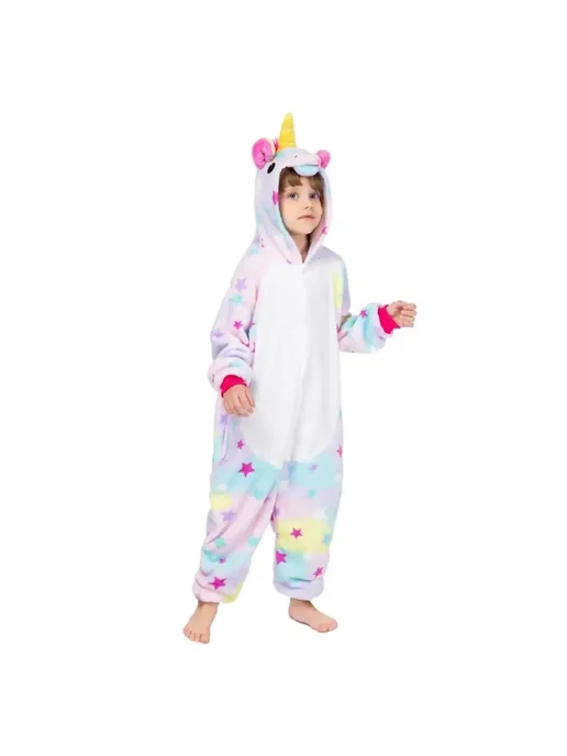 KIGURUMISALE Кигуруми для детей единорог звездно-радужный, голубой, фото 2