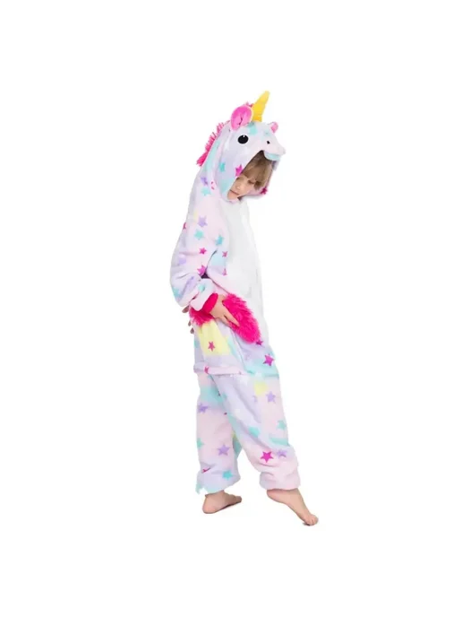 KIGURUMISALE Кигуруми для детей единорог звездно-радужный, голубой, фото 3