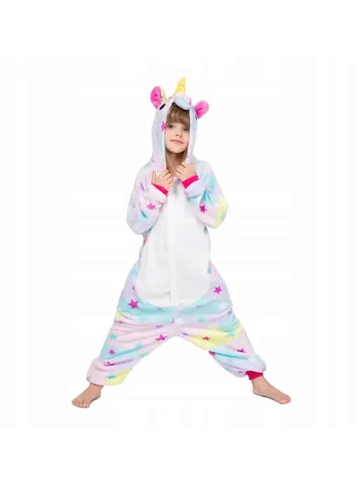 KIGURUMISALE Кигуруми для детей единорог звездно-радужный, голубой, фото 4