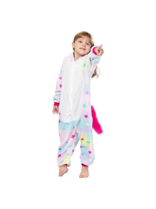 KIGURUMISALE Кигуруми для детей единорог звездно-радужный, голубой, фото 5
