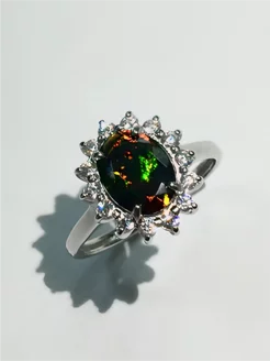 Кольцо с эфиопским опалом из серебра KAPLI jewelry 209283121 купить за 2 533 ₽ в интернет-магазине Wildberries