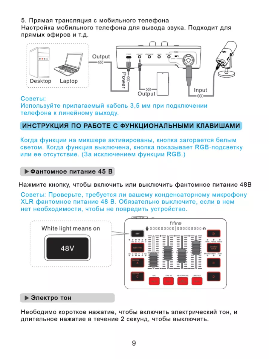 Игровой USB- микшер FIFINE SC3, White FIFINE 209293469 купить в  интернет-магазине Wildberries