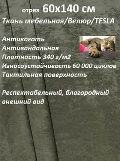 Ткань мебельная Антикоготь TESLA 60х140 см 100KOVROV 209322593 купить за 371 ₽ в интернет-магазине Wildberries