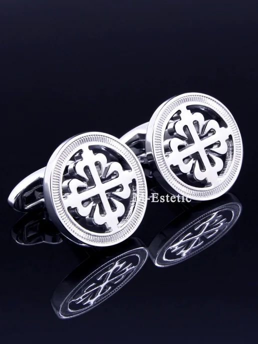 M-Estetic Запонки мужские на рубашку Patek, серый, фото 2