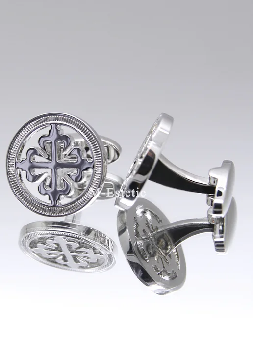 M-Estetic Запонки мужские на рубашку Patek, серый, фото 4