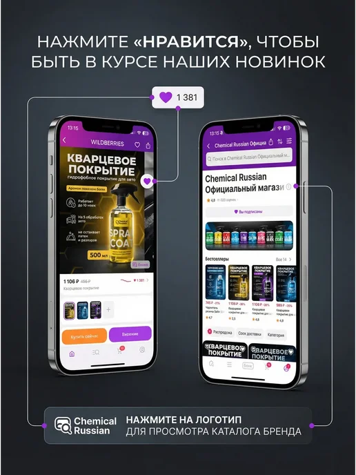 Chemical Russian Кварцевое покрытие для авто Fast coat 1 литр, 1 л, фото 8