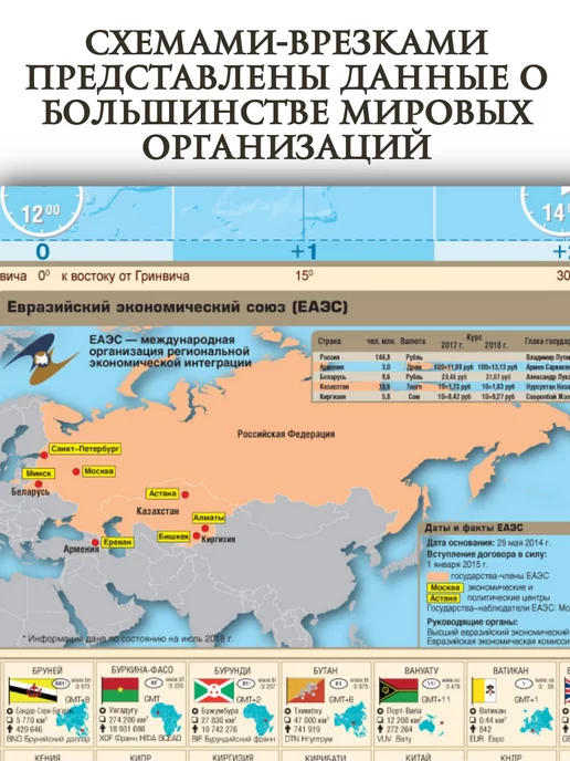 GlobusOff Политическая карта Мира 158х107 см, двухсторонняя, 158x107 см, фото 3