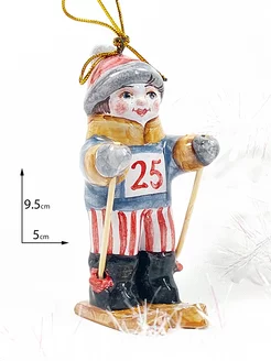 Елочная игрушка Мальчик лыжник, майолика. Wood&Clay 209422642 купить за 973 ₽ в интернет-магазине Wildberries