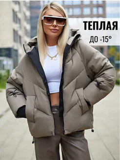 Куртка осенняя оверсайз с капюшоном теплая by LuLu 209553781 купить за 5 569 ₽ в интернет-магазине Wildberries