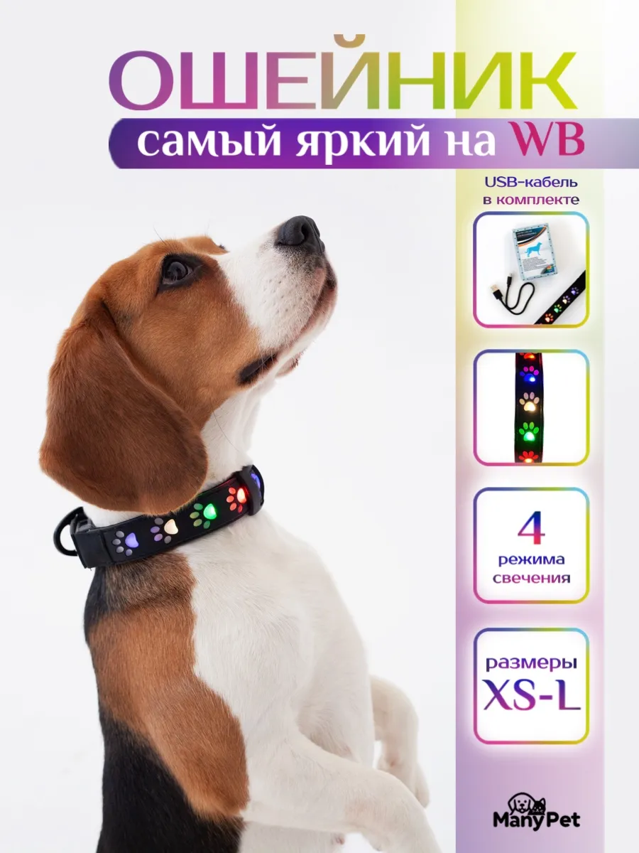 Светящийся ошейник для...