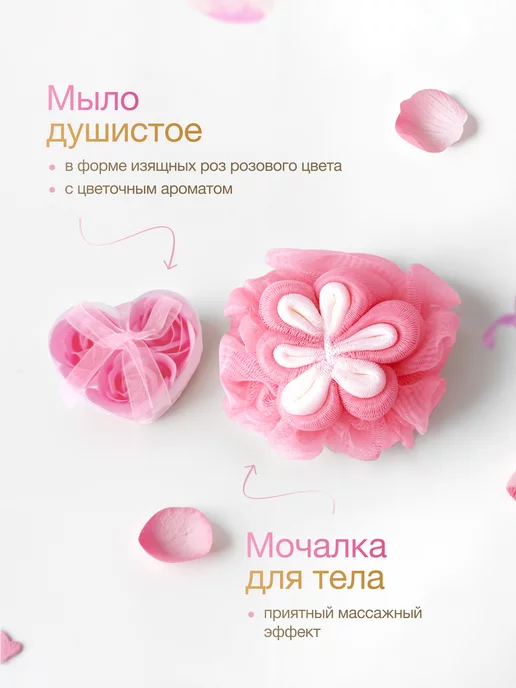 Подарок тут! Подарочный набор для женщин уходовой косметики бьюти бокс, розовый, фото 5