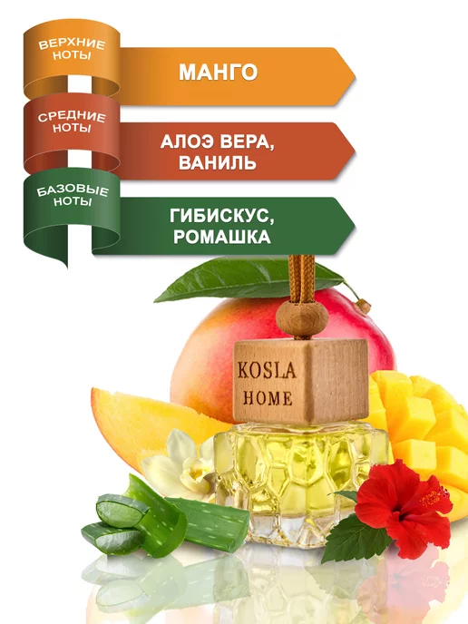 KOSLAHOME Ароматизатор в машину автопарфюм Манго, вариант, фото 4