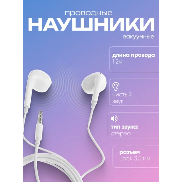 Наушники проводные вкладыши
