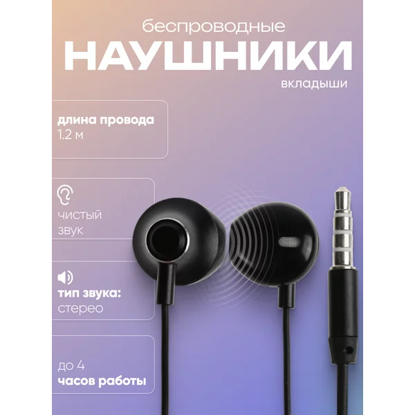 Наушники проводные вкладыши