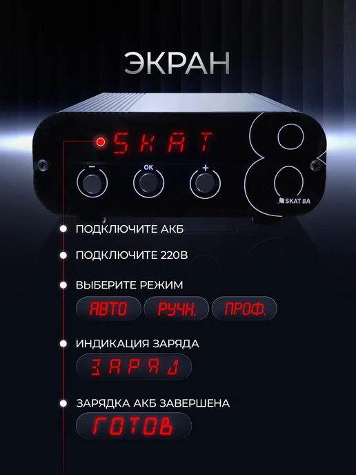 SKAT (завод Бастион) Автомобильное зарядное устройство SKAT 8А, вариант, фото 4