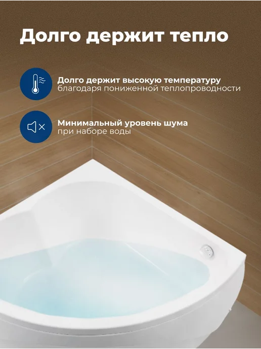 Aquanet Акриловая ванна Акванет Регата 120x120, 120x120, фото 3