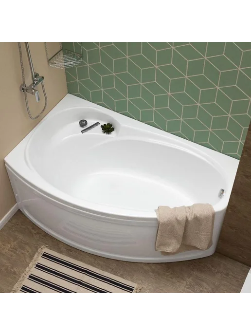 Aquanet Акриловая ванна Акванет Дерби 170x90 L, 170x90, фото 2