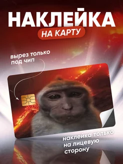 Наклейка на банковскую карту обезьяна мемы Zaviduy 209688331 купить за 118 ₽ в интернет-магазине Wildberries