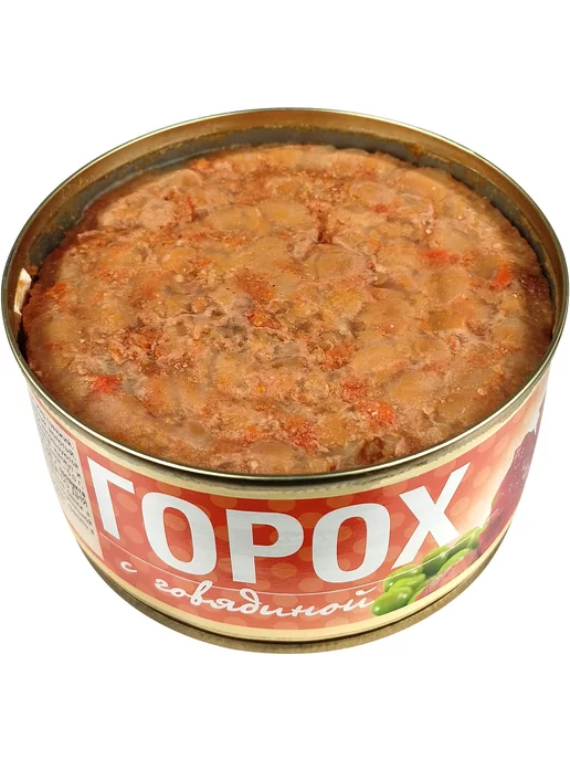 РУЗКОМ Горох с говядиной, тушенка, 325 г - 4 шт, 325 г, 4 шт, фото 2
