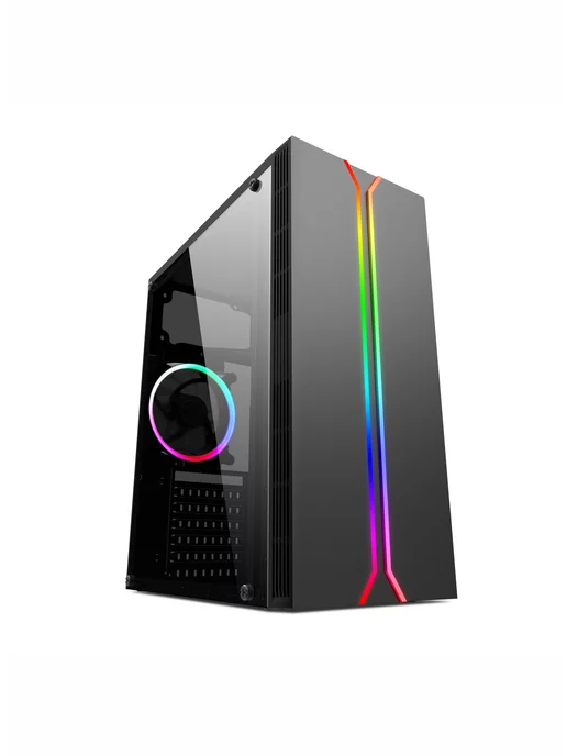 BomBoost Игровой корпус Mid-Tower с вентилятором RGB, черный, фото 2