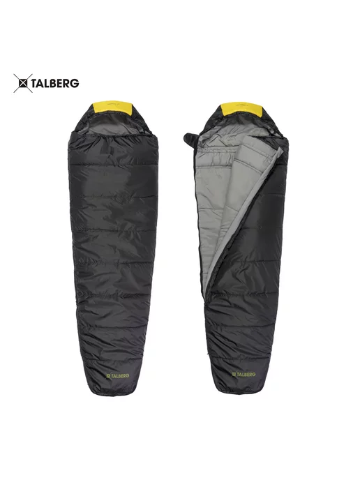 Спальный мешок туристический зимний Talberg GRUNTEN -40C, спальник кокон правый, 230 х 90 х 55 см, черный, фото 7