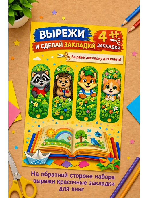 Пифагор Цветная бумага и картон набор 16+16 цветов, 16 цв., фото 8