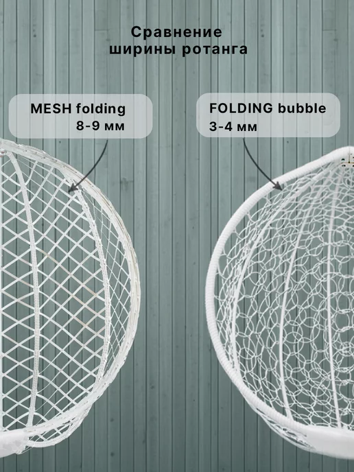Barberries Подвесное кресло кокон MESH, белый, фото 8