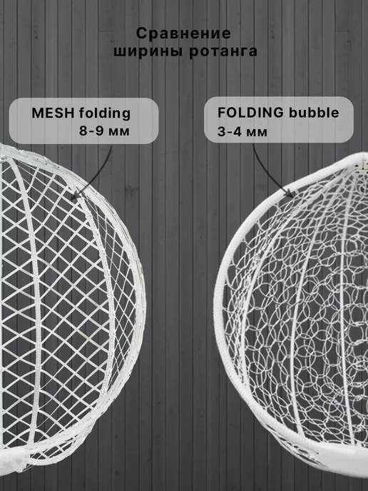 Barberries Подвесное кресло кокон со стойкой MESH, черный, фото 8