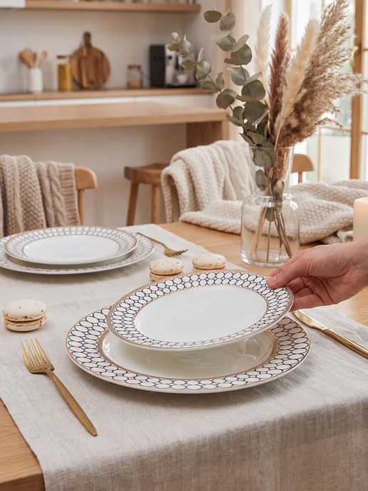 Mandarin Decor Набор тарелок 20 см 4 шт, синий, фото 3