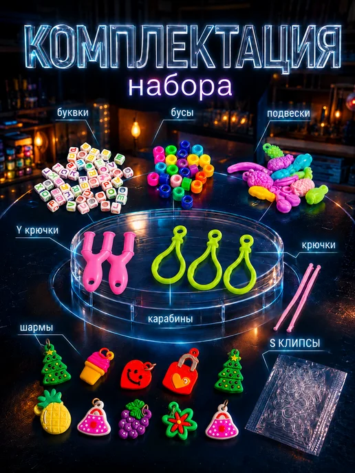Strange Cat Набор светящихся резинок для плетения, зеленый, фото 6