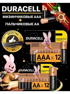 Набор батарейки мизинчиковые ААА и пальчиковые АА DURACELL 209872429 купить за 363 ₽ в интернет-магазине Wildberries