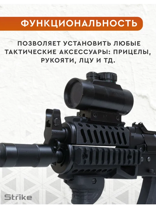 Strike Gear Цевье тактическое TGR-S RIS для страйкбольного АКС-74У, вариант, фото 4