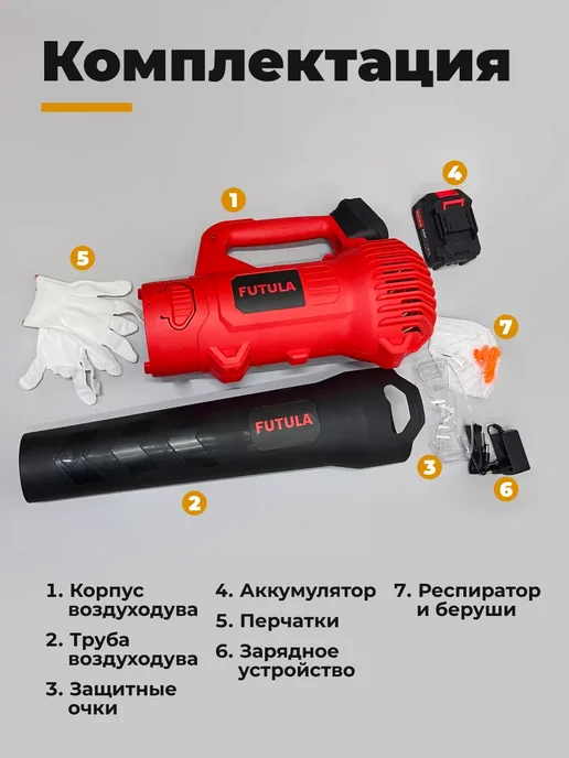 Futula Воздуходувка аккумуляторная садовая BL8, вариант, фото 2
