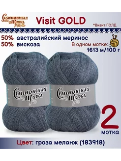 Пряжа Visit Gold (Визит Голд) в мотках СЕМЕНОВСКАЯ ПРЯЖА 209976860 купить за 703 ₽ в интернет-магазине Wildberries