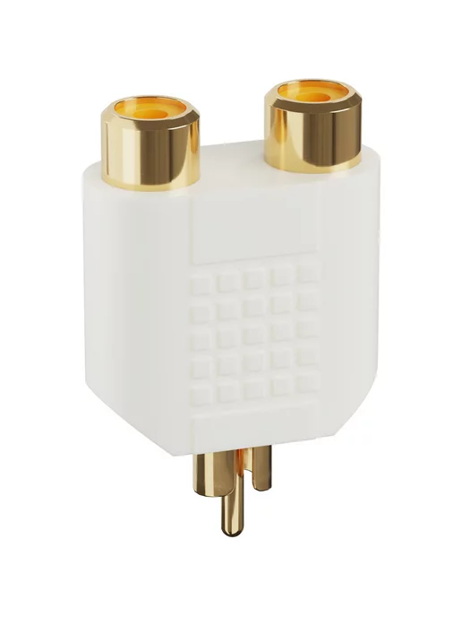GSMIN Переходник разветвитель тюльпан RCA - 2xRCA, 2шт, 2 шт, фото 3